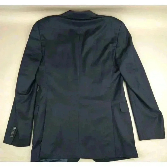 Ermenegildo Zegna Saks Fifth Ave BLACK LABEL 42L Navy SILK WOOL Blazer Jacket - Picture 12 of 15